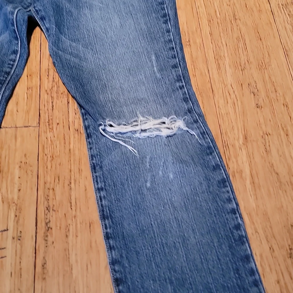 Abercrombie And Fitch Blue Distressed Jeans ERIN - Picture 4 of 9